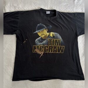 Tim McGraw Vintage Y2K Country Music Tour Black Tshirt Unisex XXL AllSport